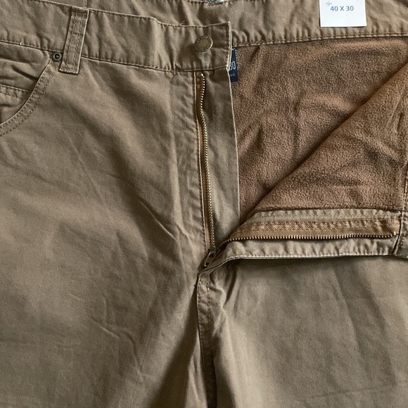 Men’s Smith’s Fleece Lined Five Pocket Pant Size 40 X 30 - Picture 4 of 10